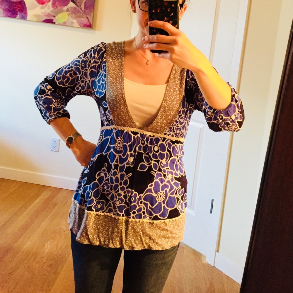 Anthropologie three-quarter length shirt 💫